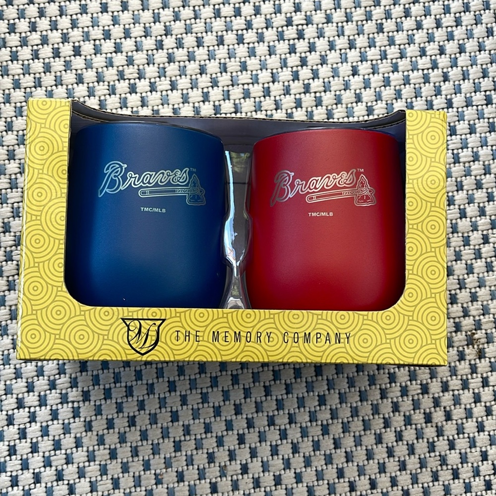 Atlanta Braves Wine Stemless Tumblers